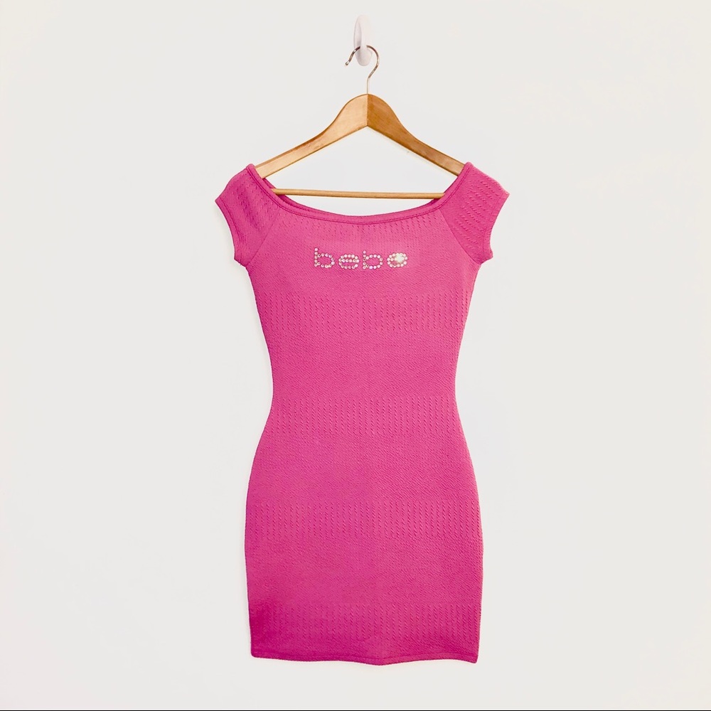 Hot Pink Bebe Bodycon Dress